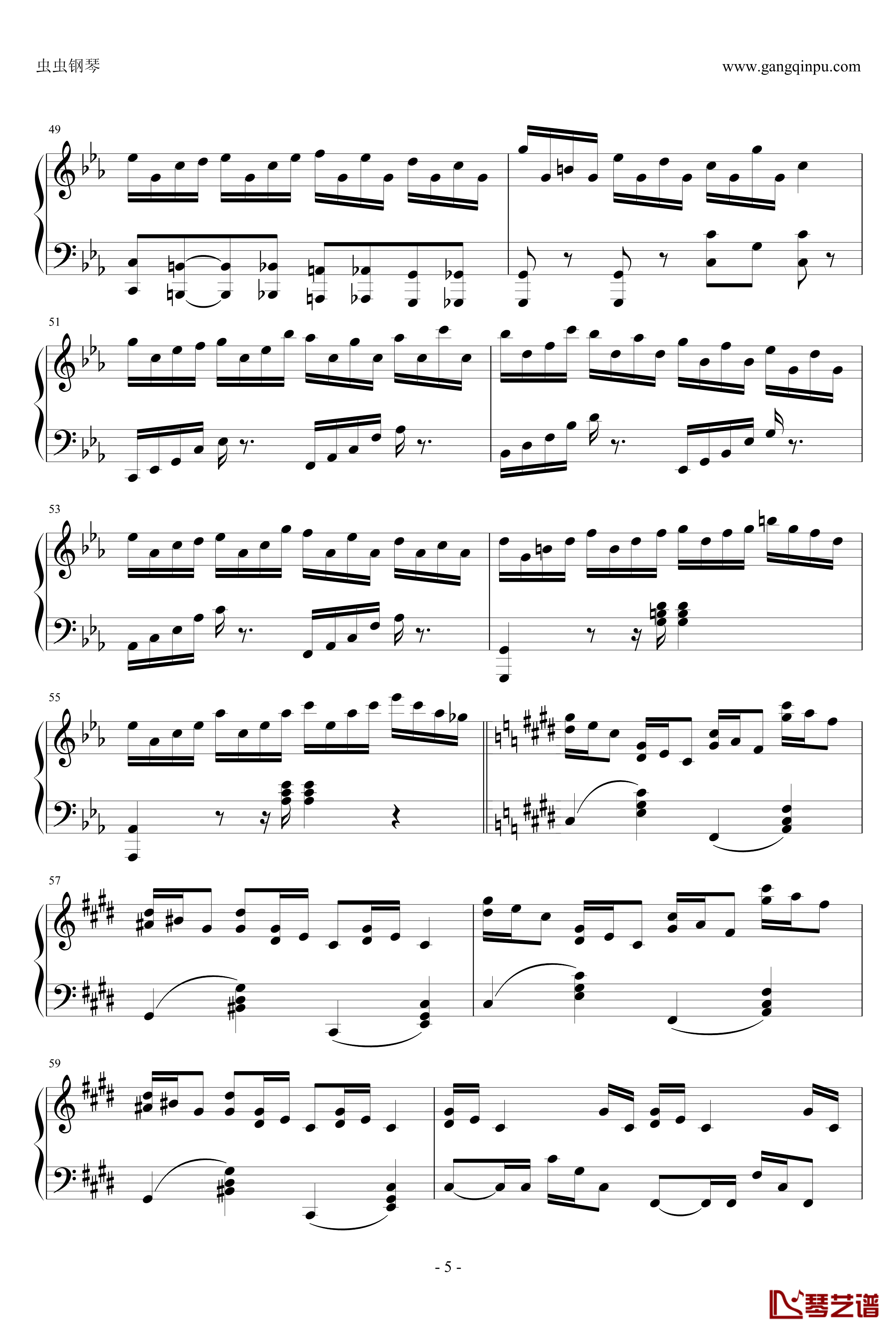 克罗地亚狂想曲钢琴谱-这个才是原版-马克西姆-Maksim·Mrvica5