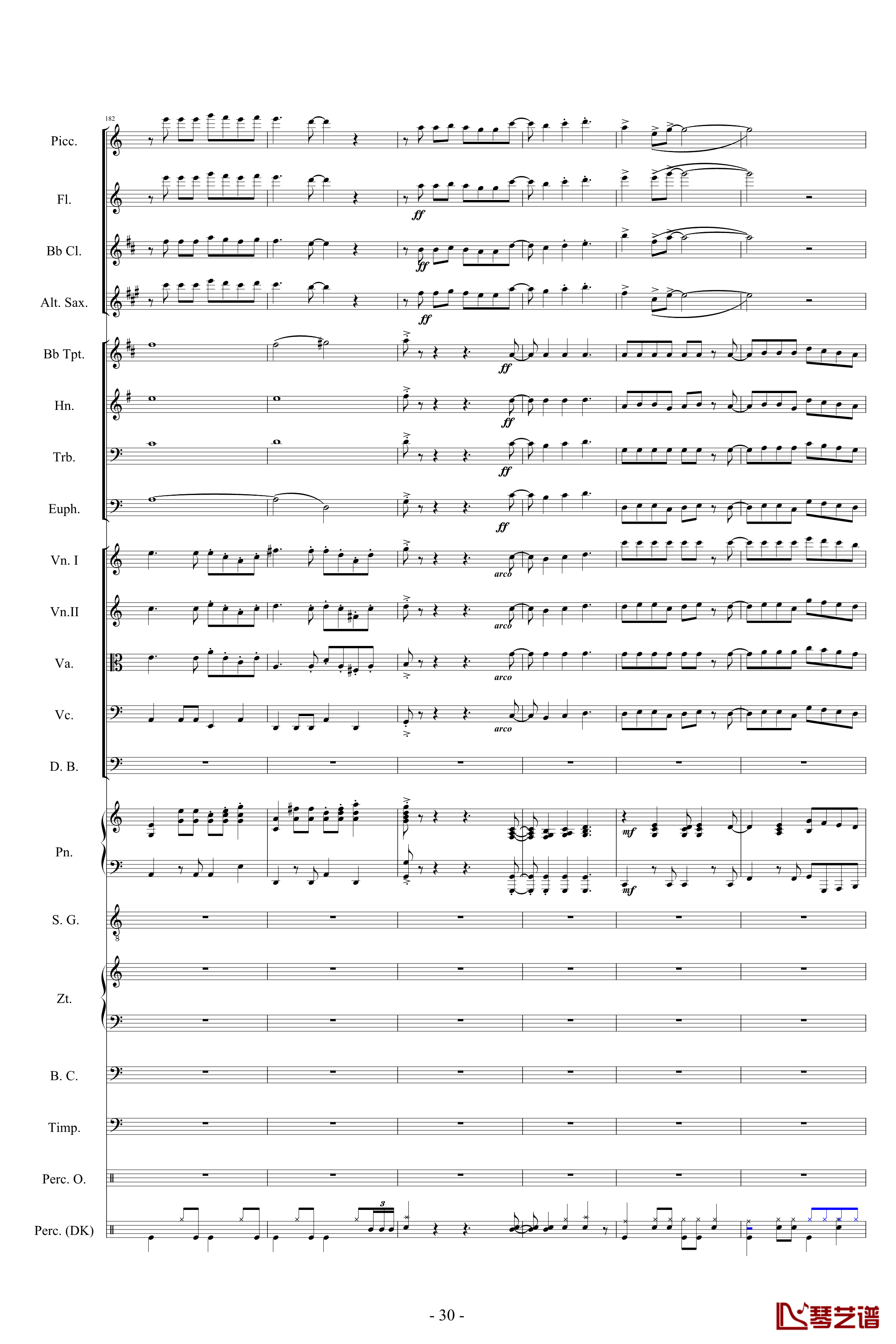 迪士尼組曲-小交響樂版钢琴谱-Disney Medley-迪士尼30