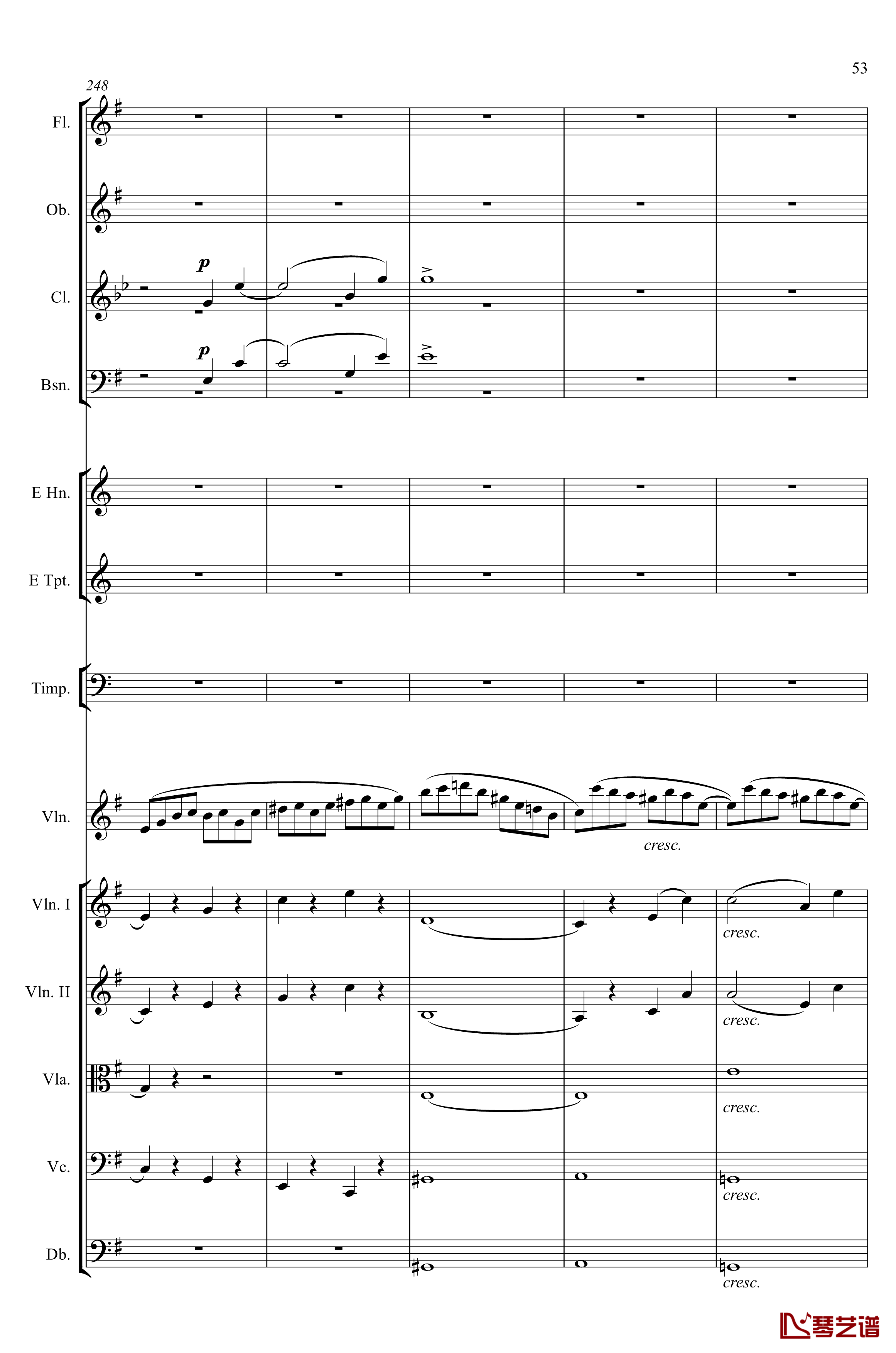 e小调小提琴协奏曲Op.64钢琴谱-第一乐章-门德尔松53