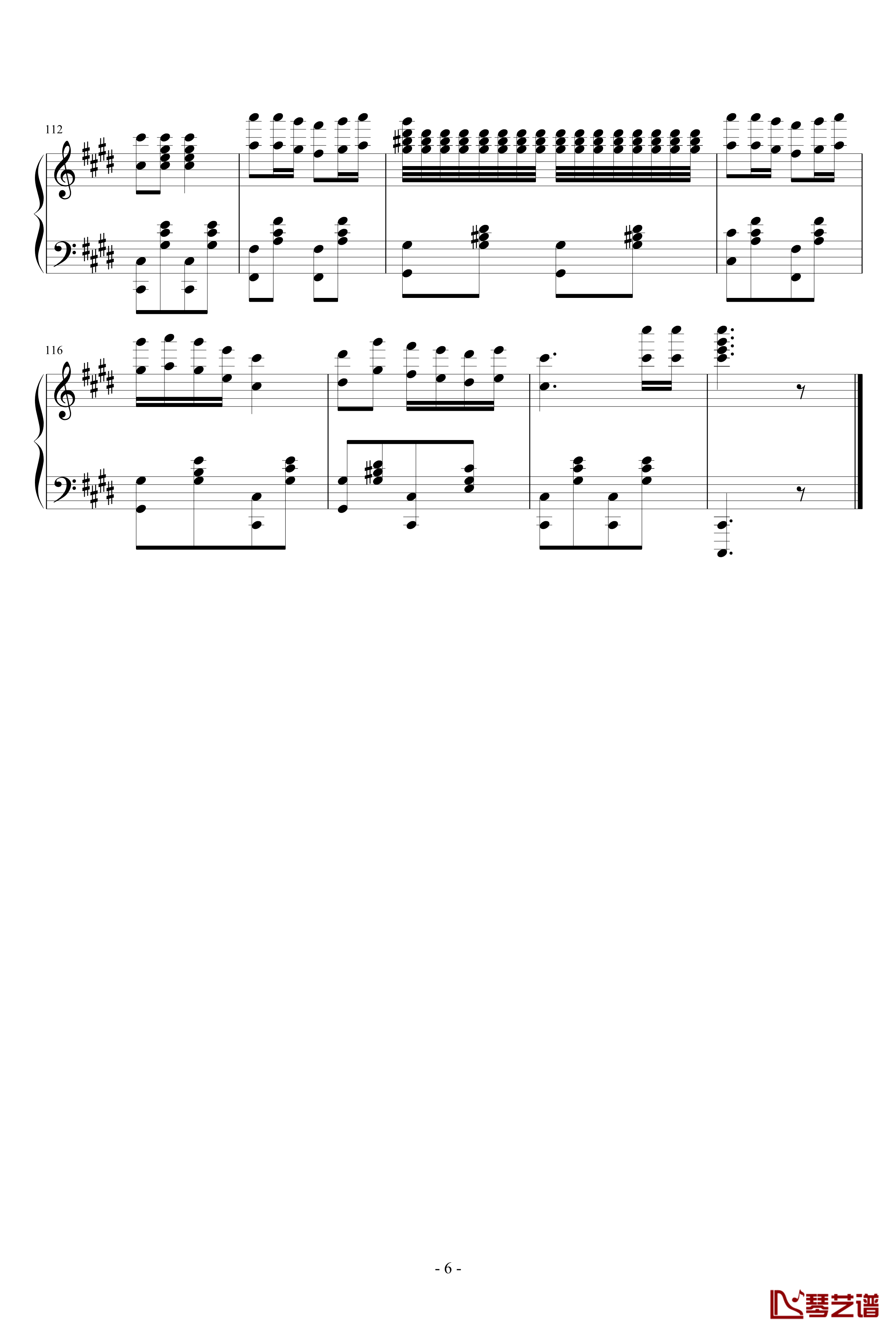 火花钢琴谱-高耀太6