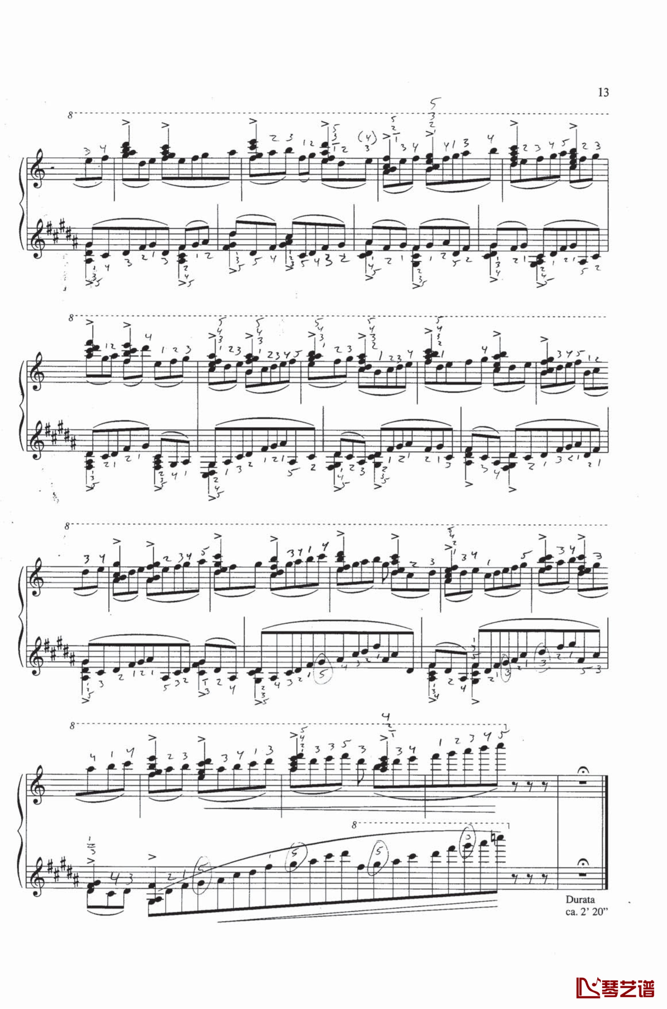 钢琴练习曲NO.1钢琴谱-里盖蒂8