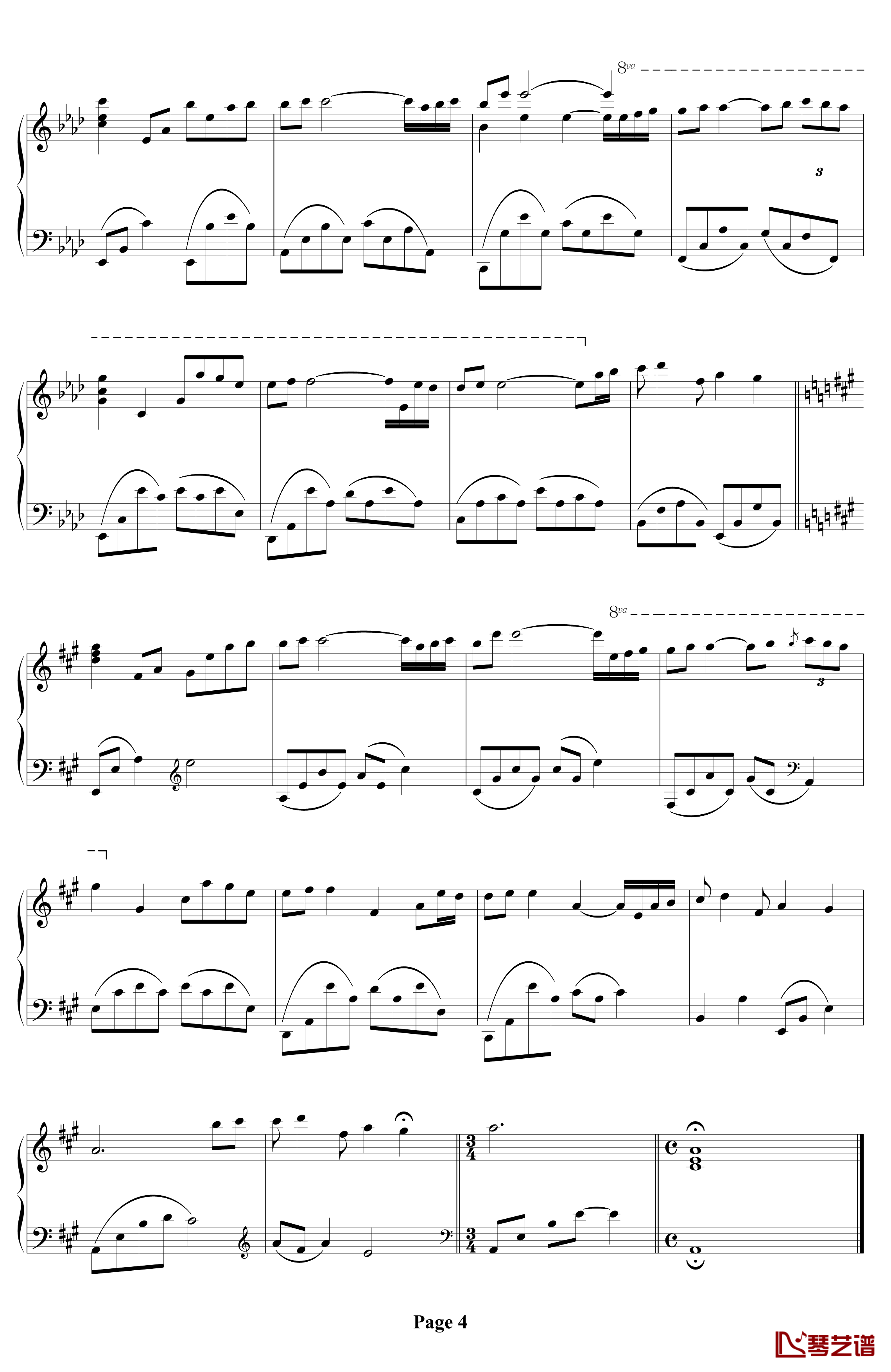 kiss the rain钢琴谱-修改版-Yiruma4