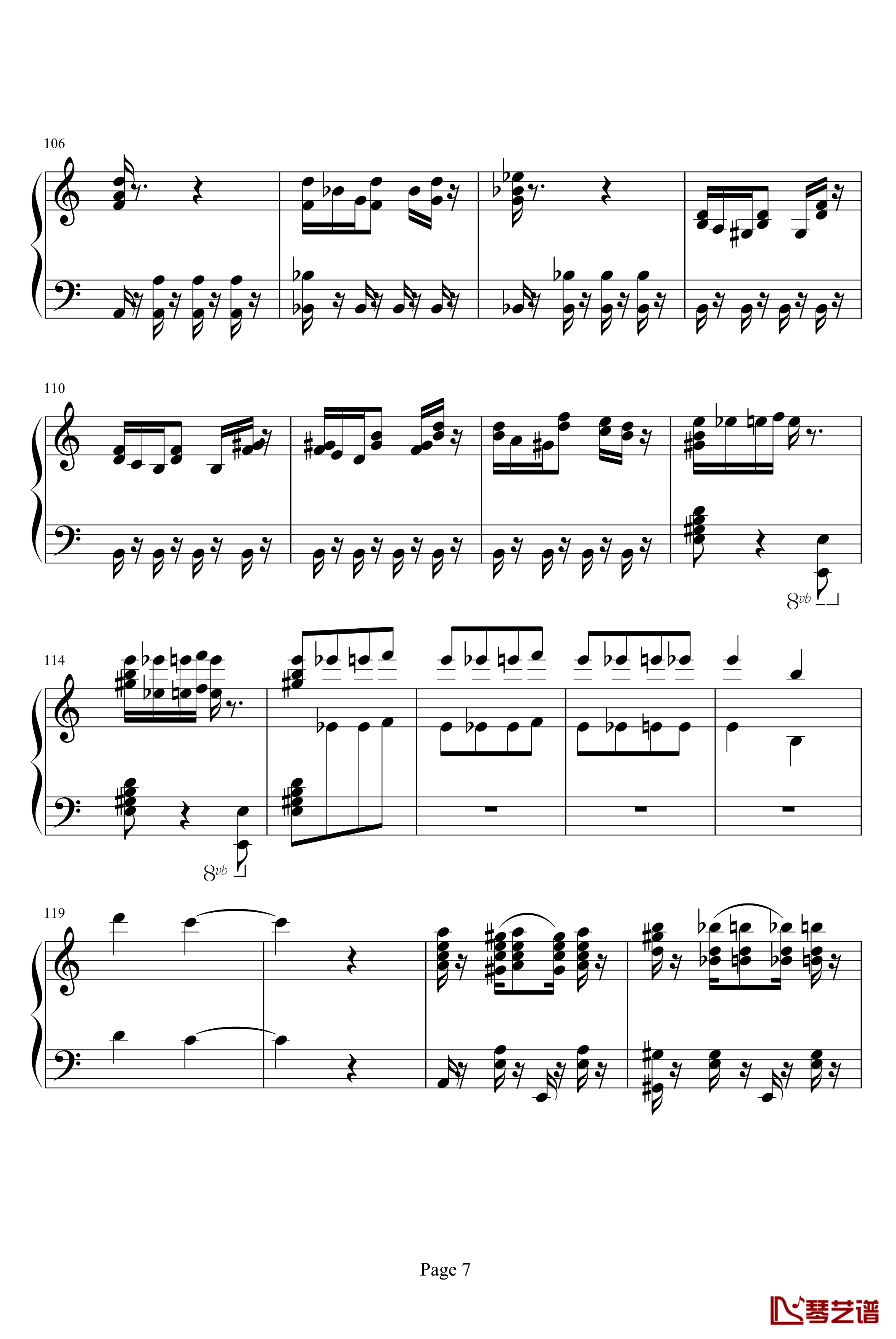 致爱丽丝钢琴谱-新版-未知分类7