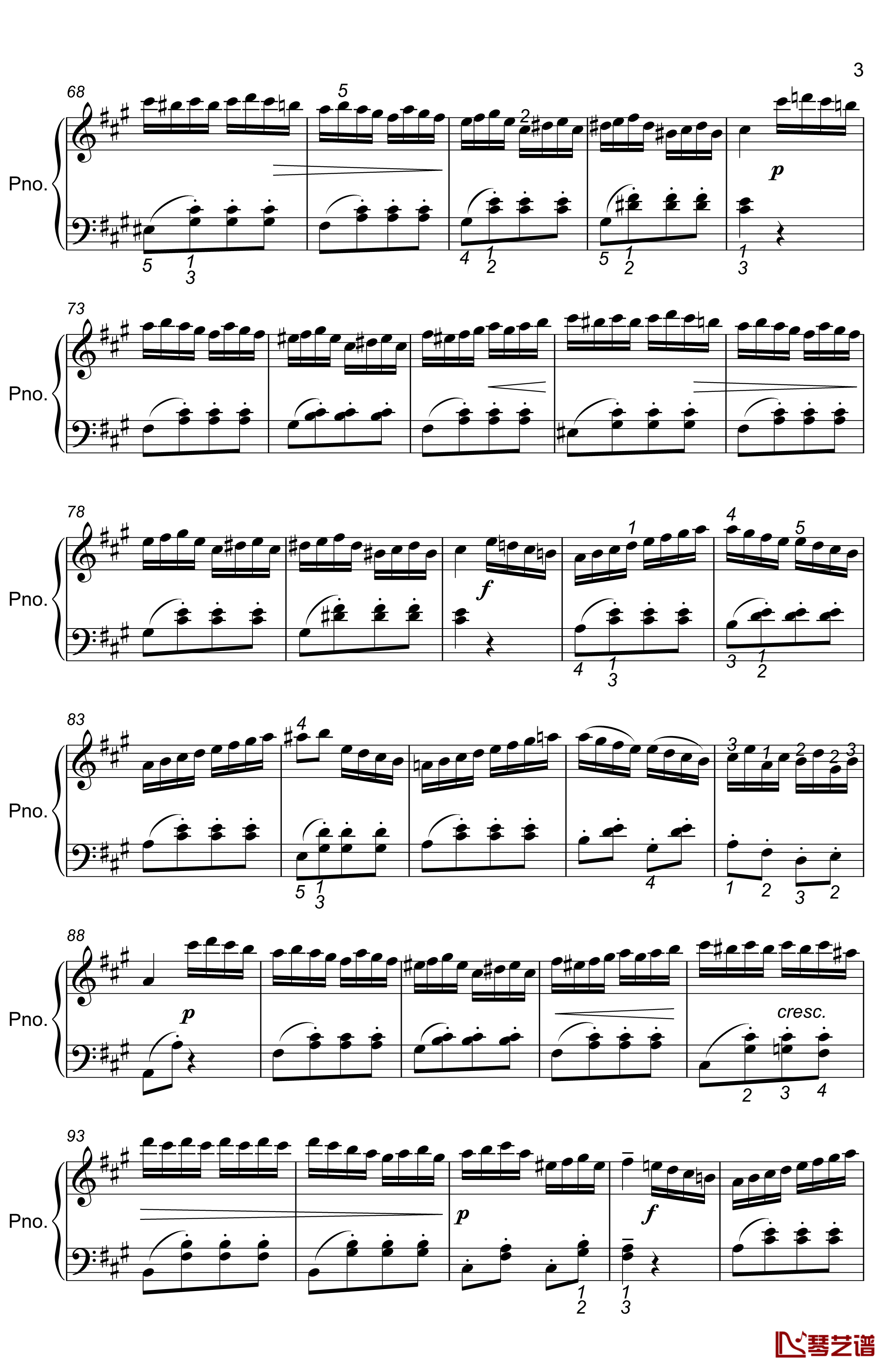 土耳其进行曲钢琴谱-精制版-莫扎特3