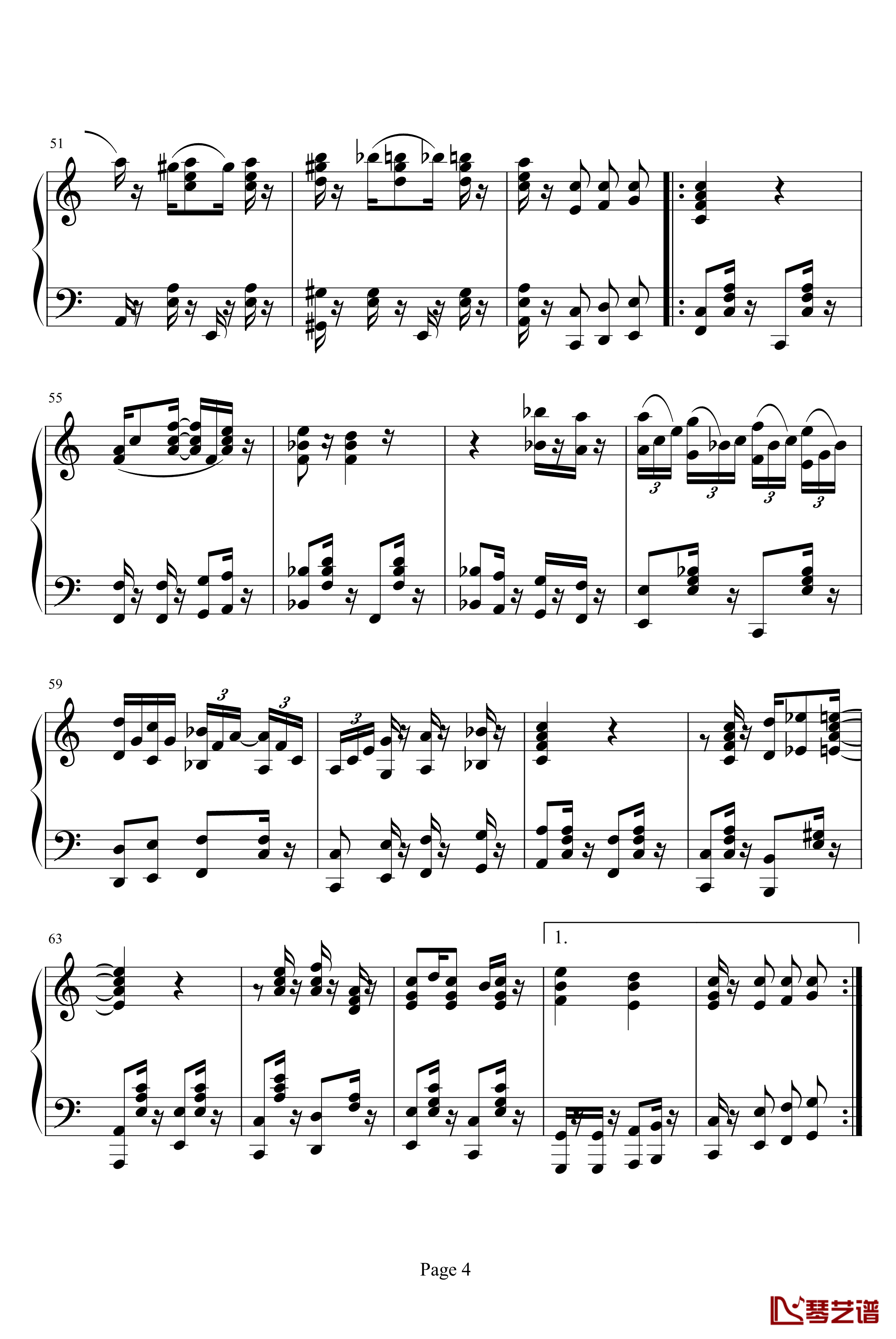 致爱丽丝钢琴谱-新版-未知分类4