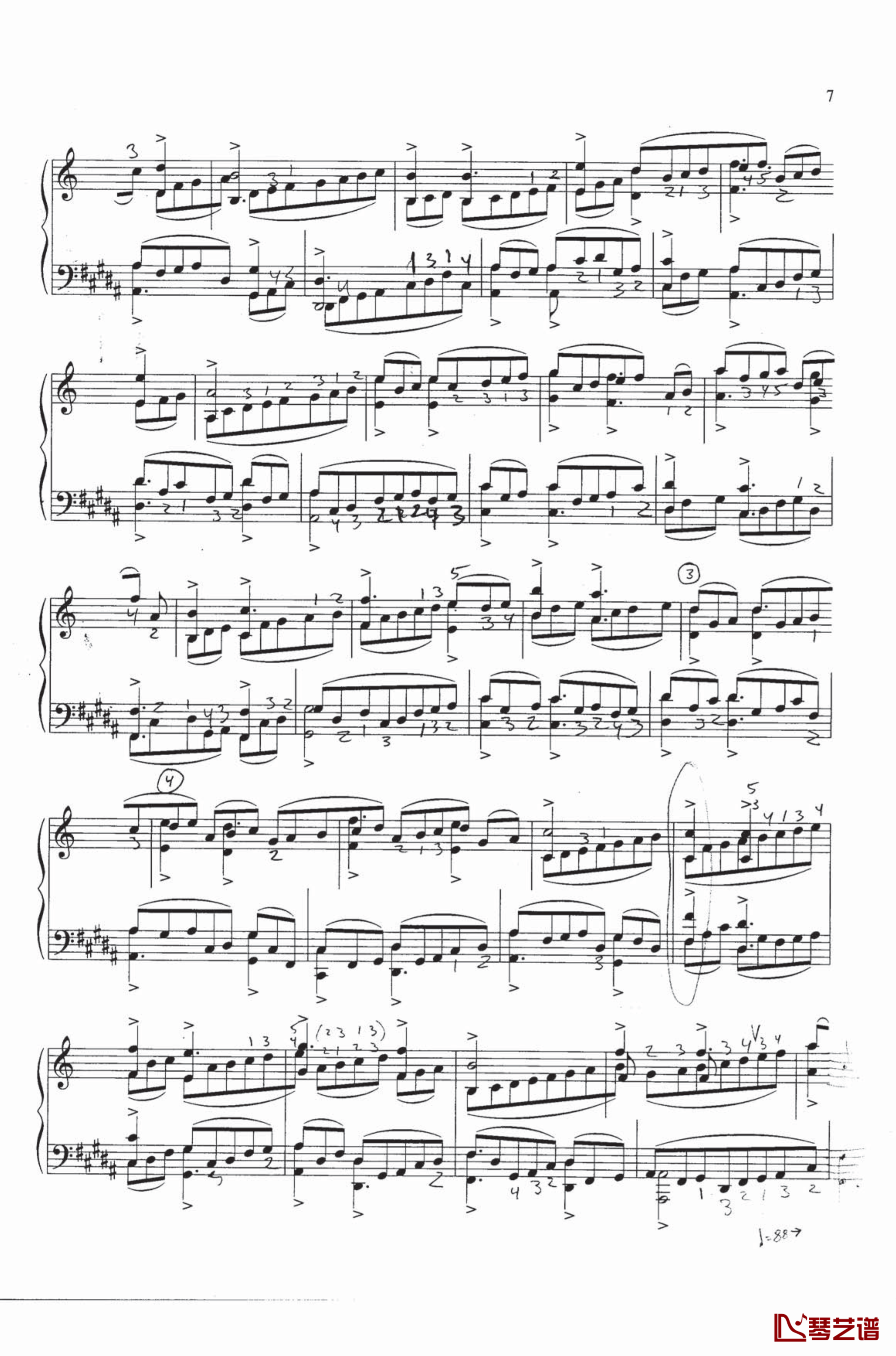 钢琴练习曲NO.1钢琴谱-里盖蒂2
