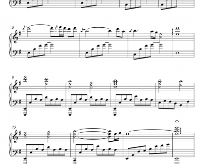 凉凉钢琴谱-三生三世十里桃花-完美钢琴演奏版