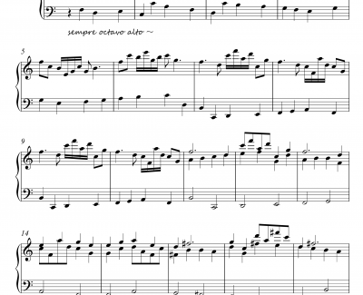 西贝鲁杜斯钢琴谱-流行追梦人