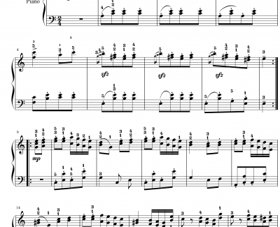 土耳其进行曲钢琴谱-n分钟炫技-莫扎特