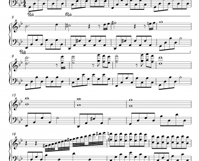 Piano Melody2钢琴谱-FangDong