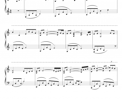 雨的印记钢琴谱-Kiss the rain-C调版-Yiruma
