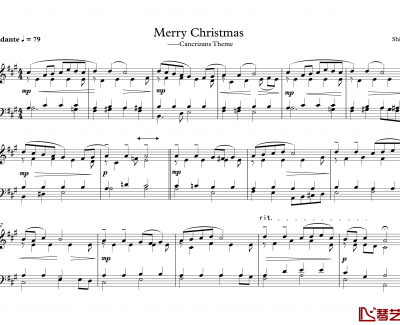 你的圣诞快乐钢琴谱-shisan9632