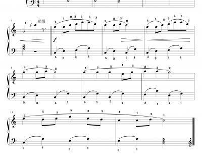 茉莉花钢琴谱-尘辰版超简化版-中国名曲