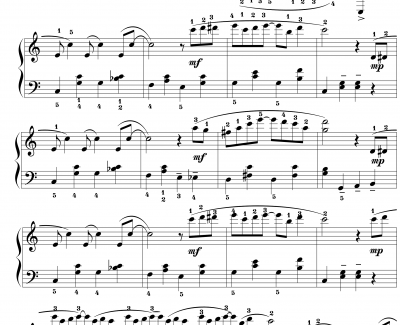 The Entertainer钢琴谱-简易完整版-Scott Joplin
