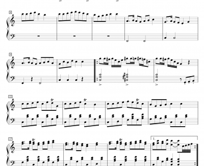 扬基歌钢琴谱-世界名曲