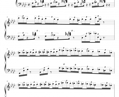半音阶神经病练习曲钢琴谱-FangDong