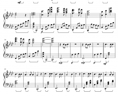 星月钢琴谱-独奏版-楚乔传