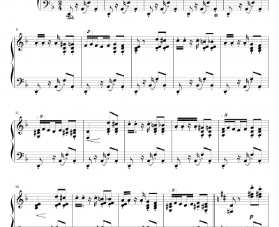 卡门钢琴谱-钢琴合奏版-比才-Bizet