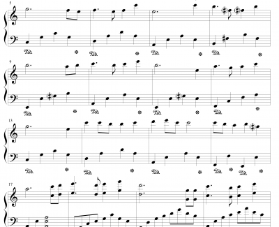 天空之城钢琴谱-最佳简易演奏学习版-戴尚辉