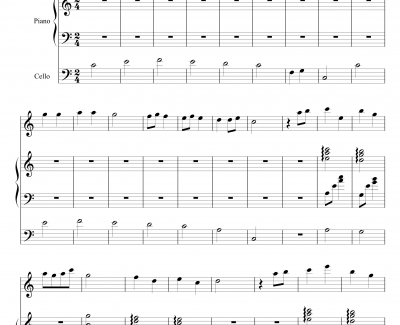 小星星钢琴谱-小提琴三声部版-莫扎特