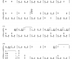 数码宝贝第四部的背景音乐钢琴简谱-数字双手-和田光司