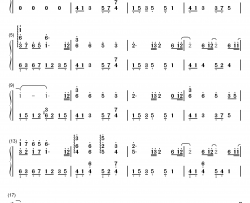 一首简单好听的日本歌曲钢琴简谱-数字双手
