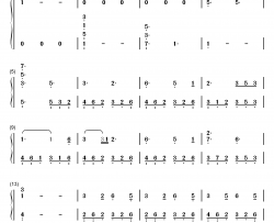 Minecraft背景音乐钢琴简谱-数字双手-丹尼尔·罗森菲尔德C418