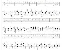 拉利亚的祭典吉他指弹 原版六线谱-中国曲谱网编配-莫扎尼
