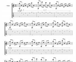 渔舟唱晚指弹谱-吉他独奏六线谱-附PDF图片谱