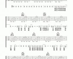 逃跑计划《夜空中最亮的星》吉他谱-Guitar Music Score