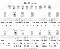 王建房《在人间》吉他谱(G调)-Guitar Music Score