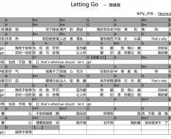 letting go 吉他谱 D调和弦谱-蔡健雅