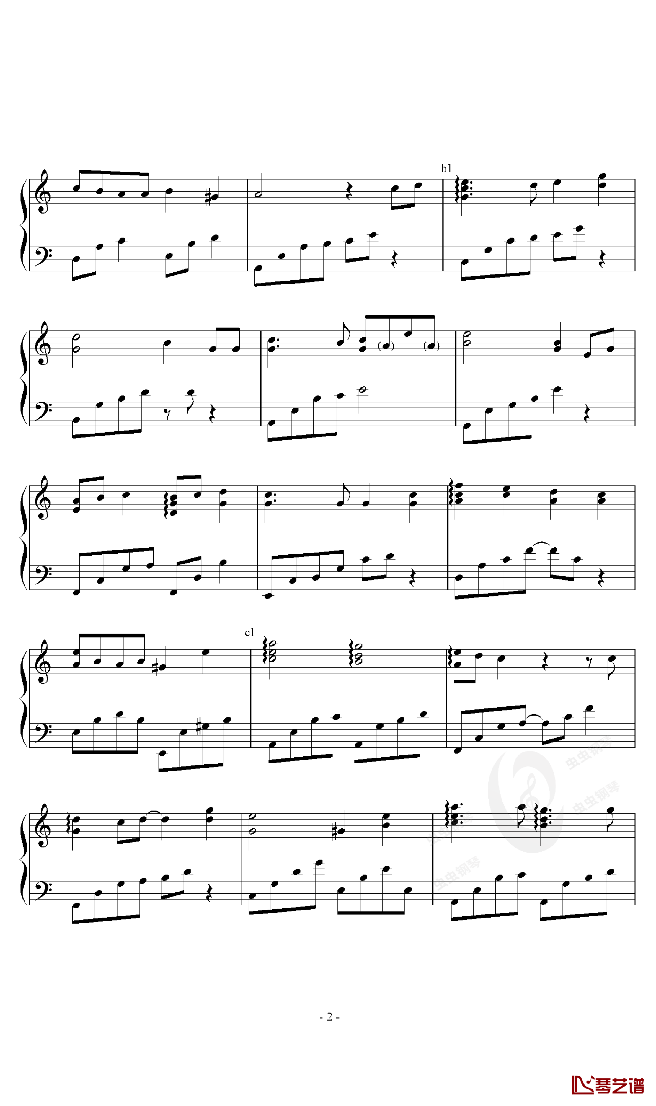 天空之城钢琴谱-最新版（简化）2