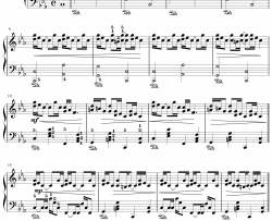 克罗地亚狂想曲钢琴谱 - 原版（带指法）